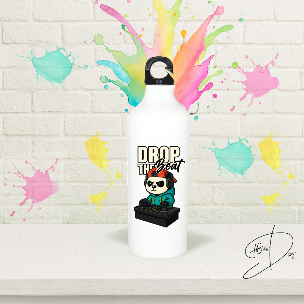 Aluminium Wasserflasche "DroptheBeat"-Panda