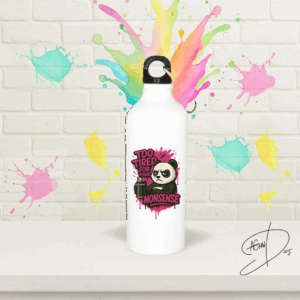 Aluminium Wasserflasche "Nonsense"-Panda
