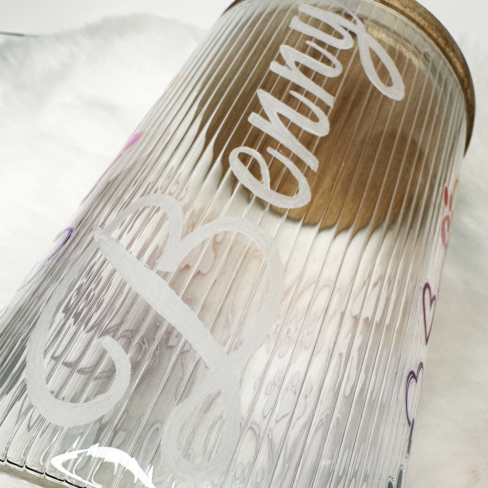 Leckerli-Glas Leo-Herzen (mit Gravur) – Bild 2