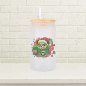 Glas frecher Grinchy-Panda