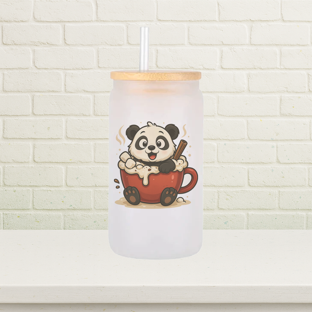 Glas Panda in Kakao