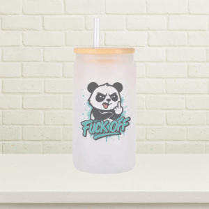 Trinkglas F*ckOff-Panda-Design