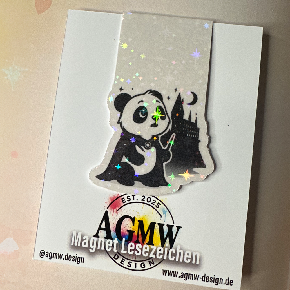 Magnetisches Lesezeichen Hogwarts-Panda mit Glitzer-Effekt – Bild 2