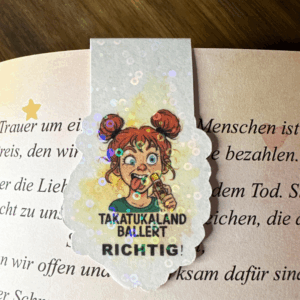 Magnetisches Lesezeichen TakaTuka mit Glitzer