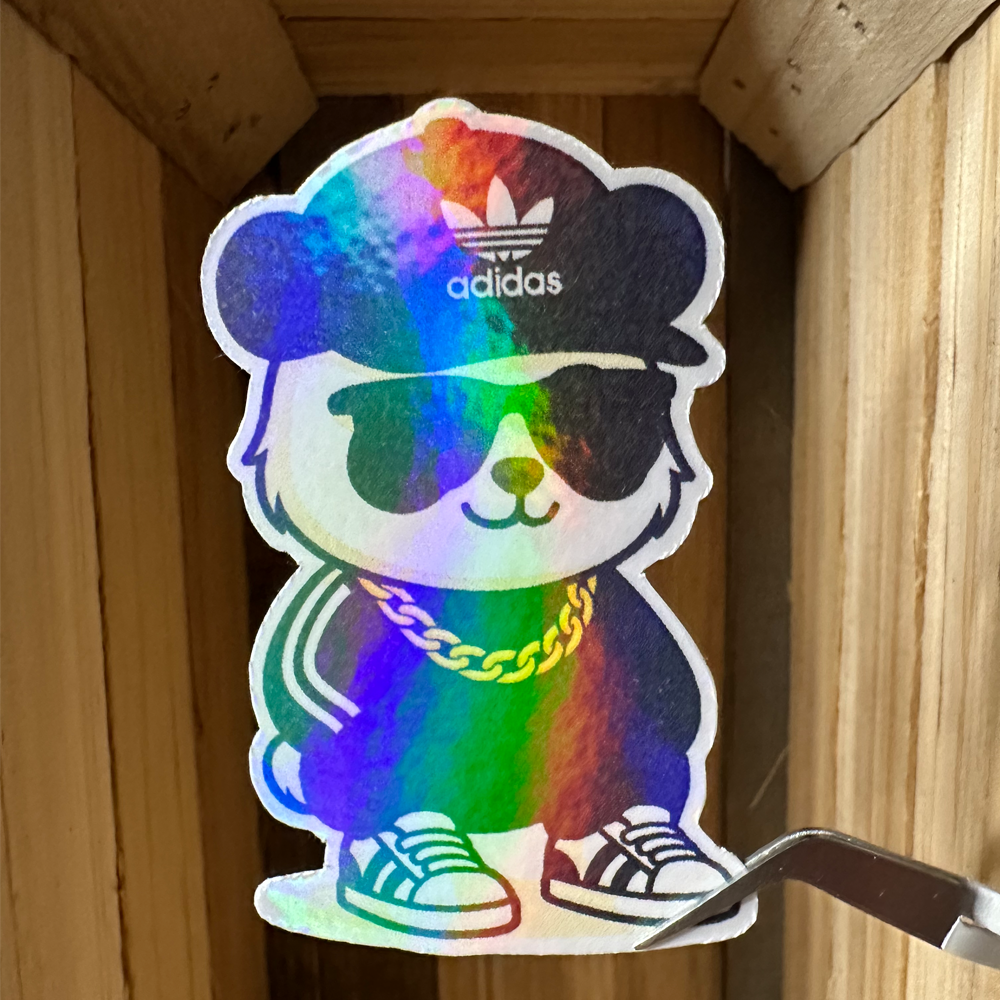 Sticker Gopnik-Panda Rainbow-Effekt
