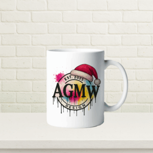 Tasse weihnachtliches AGMW-Design-Logo