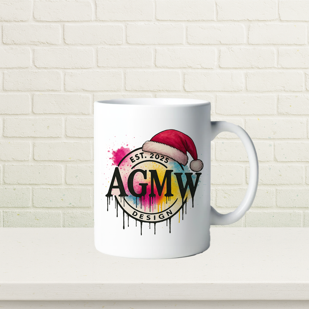 Tasse weihnachtliches AGMW-Design-Logo