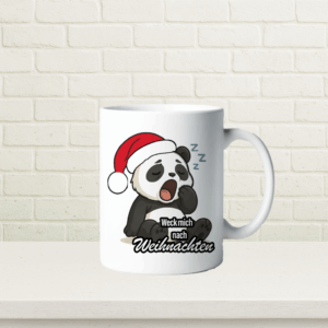 Keramik-Tasse "Weck mich nach Weihnachten"