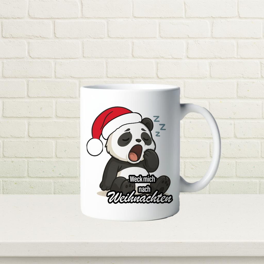 Keramik-Tasse "Weck mich nach Weihnachten"
